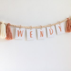 Ghirlanda Welcome Baby Rosa - Decorazione Baby Shower Con Cuori, Fai Da Te Per Feste - Foto 12