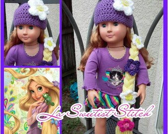 Rapunzel hat for American Girl doll