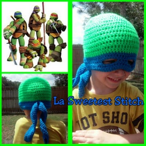 Teenage Mutant Ninja Turtle  Crochet Hat