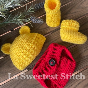 Baby Photo Prop Outfit / Winnie the Pooh inspired infant clothes