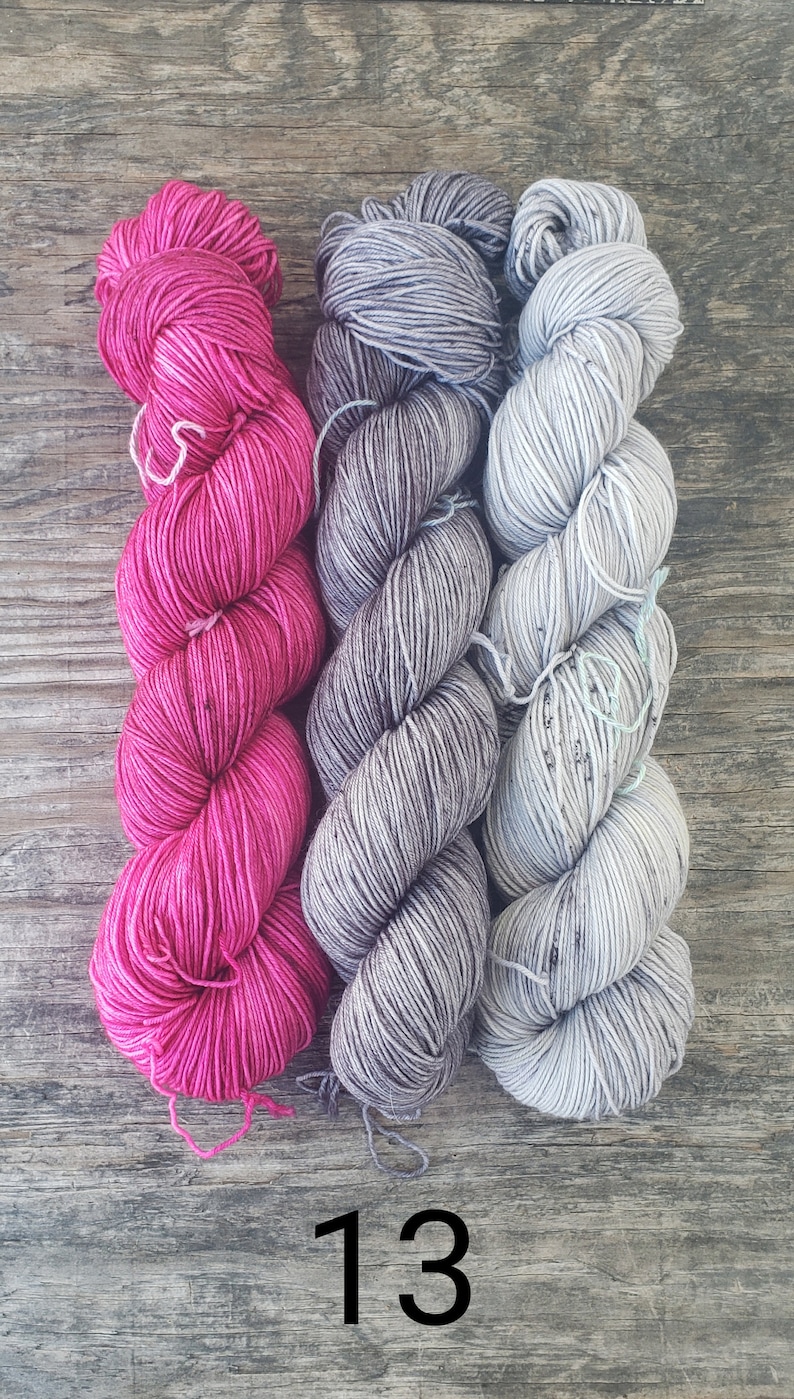 fingering weight hand dyed yarn indie dyed yarn 3 skein sets