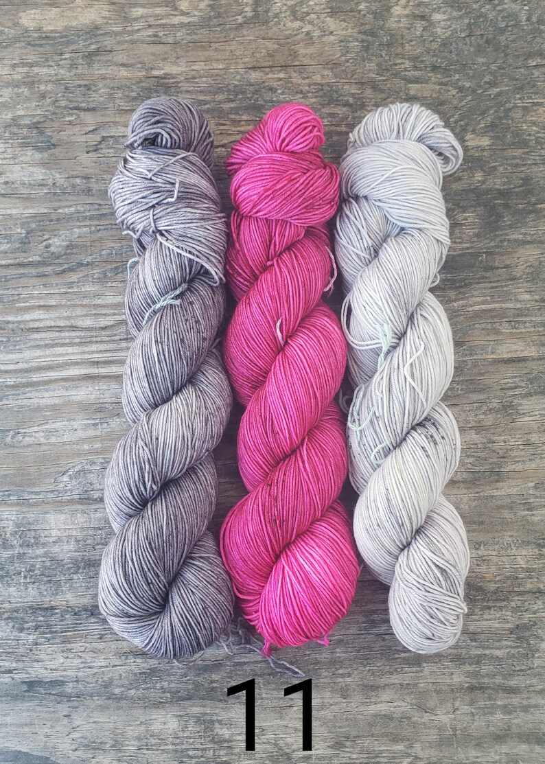 fingering weight hand dyed yarn indie dyed yarn 3 skein sets