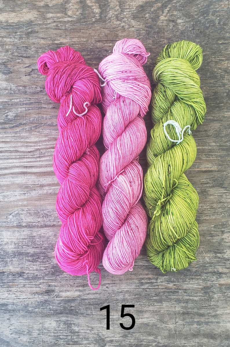 fingering weight hand dyed yarn indie dyed yarn 3 skein sets