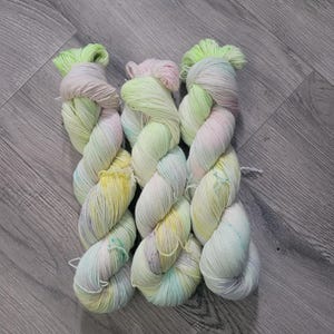 Smarties, ready to ship, Hand dyed yarn, fingering weight, indie dyed yarn, merino, nylon