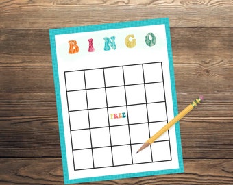 Tarjeta de bingo en blanco: reseña del juego "Conversaciones clásicas" (archivo digital)