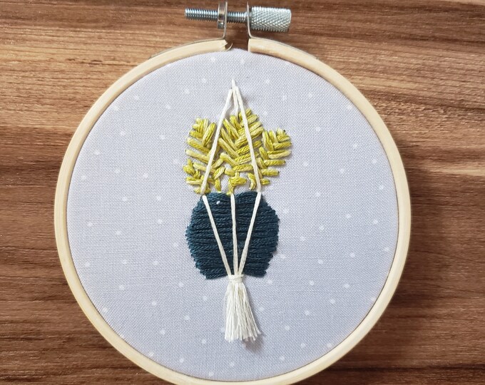 Plant Embroidery Hoop Art, Birthday Gift, Christmas Gift