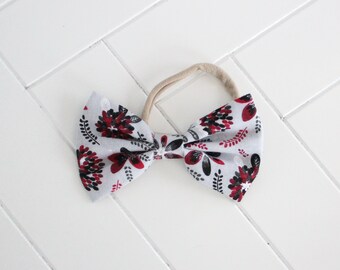 Poinsetta Bow // Holiday Bow, Holiday Headband, Christmas Bow, Winter Bow