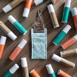 Lip Balm Holder Keychain // Lipstick Holder, Chapstick Holder, Chapstick Keychain, Gift Under 10, Stocking Stuffer, Christmas Gift