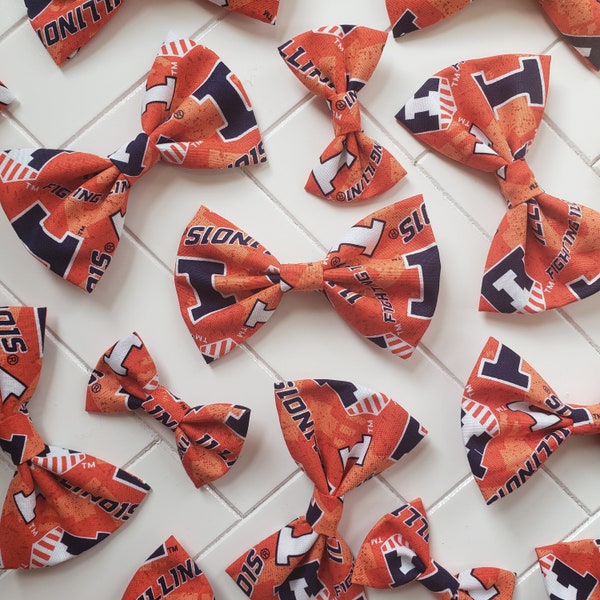 Fighting Illini, University of Illinois Bow, UIUC Bow, U of I Bow, Illini Bow