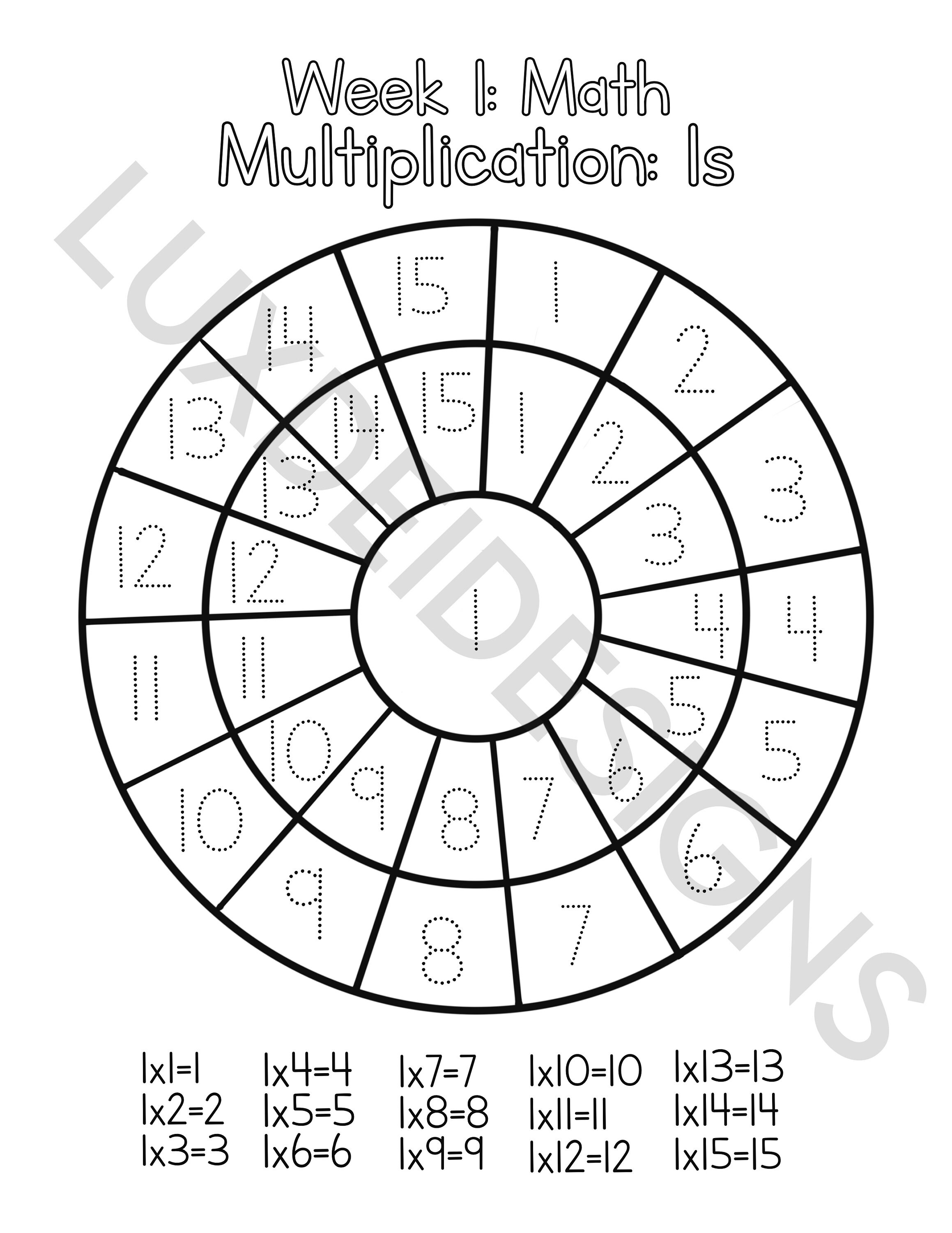 Math Multiplication Tables: Weeks 1-9 Review (PDF) - Etsy