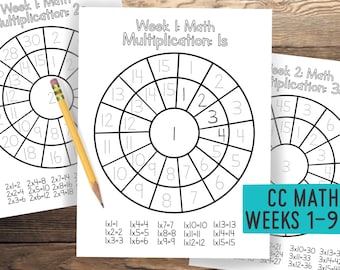 Tablas de multiplicar de matemáticas: Repaso de las semanas 1 a 9 (PDF)