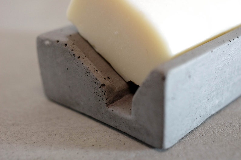 raw living Concrete soap dish image 3