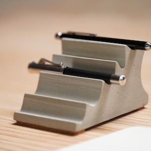 Stiftehalter, Kartenhalter, Schreibtisch Organizer, Briefbeschwerer, Beton, Büro