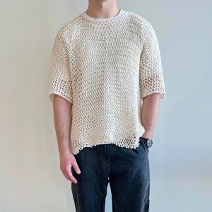 Crochet Pattern - Davao Top - Men's Shirt Crochet Pattern, Men's Crochet Pattern, Men's T-shirt Crochet Pattern, Men's Crochet Top Pattern