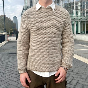 Crochet Pattern -Devon Sweater, Men's Crochet Sweater Pattern, Men's Crochet Shirt Pattern, Men's Crochet Pattern, Men's Crochet Pullover