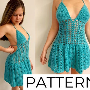 Crochet Pattern - Auckland Dress, crochet dress, dress pattern, crochet dress women, crochet mini dress, crochet dress pattern, boho dress