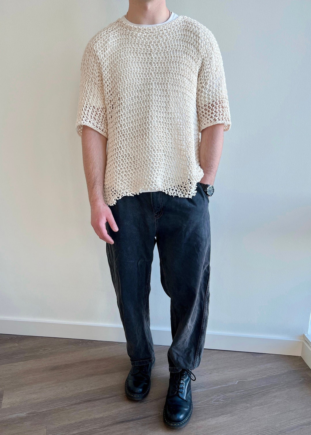 Crochet Pattern Davao Top Men's Shirt Crochet Pattern, Men's Crochet Pattern, Men's Tshirt