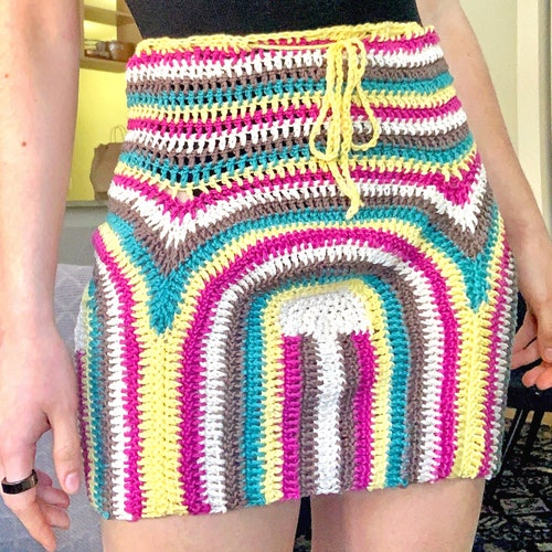 Crochet Beach Skirt Cover Up Boho Falda Mini PATTERN Etsy
