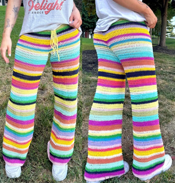 Crochet Pattern - Dahlia Pants, Crochet Pants Pattern, Crochet