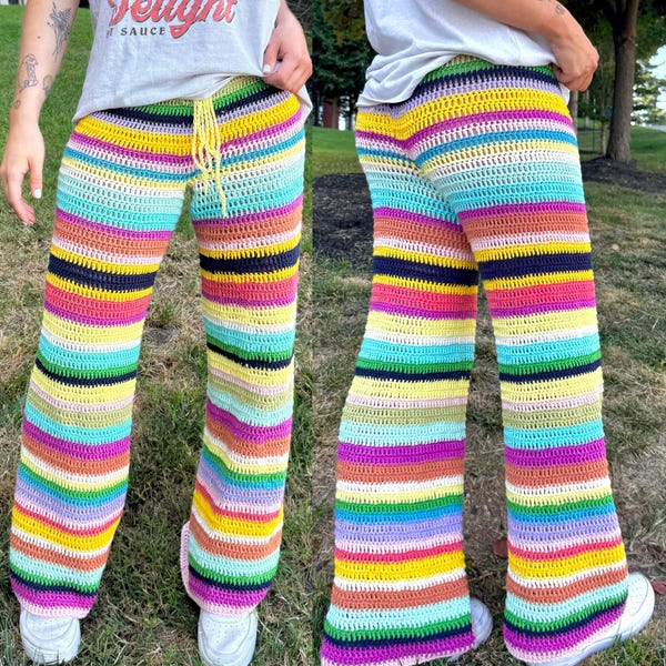 Stripe Crochet Elodie Pants