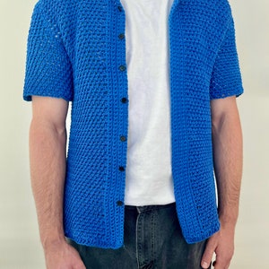 Crochet Pattern - Kent Top - Men's Crochet Button Down Pattern, Men's ...