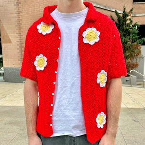 Crochet Pattern - Austin Top - Men's Crochet Top Pattern, Men's Crochet Button Down Pattern, Men's Crochet Pattern, Men's Crochet Shirt