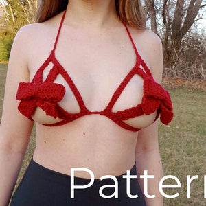 Crochet Pattern -Ronneby Bralette, sexy crochet, crochet lingerie, crochet bra, crochet bikini, lingerie pattern, sexy lingerie, bra pattern