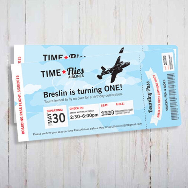 printable vintage airplane invitation plane ticket time etsy