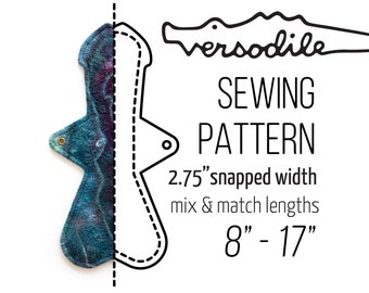 Willy Cloth Pad Sewing Pattern  | 2.75" Snapped | 8" to 17"