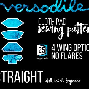 Wings ONLY Add-On Straight Cloth Pad Sewing Patterns 4 wing options Interchangeable image 1