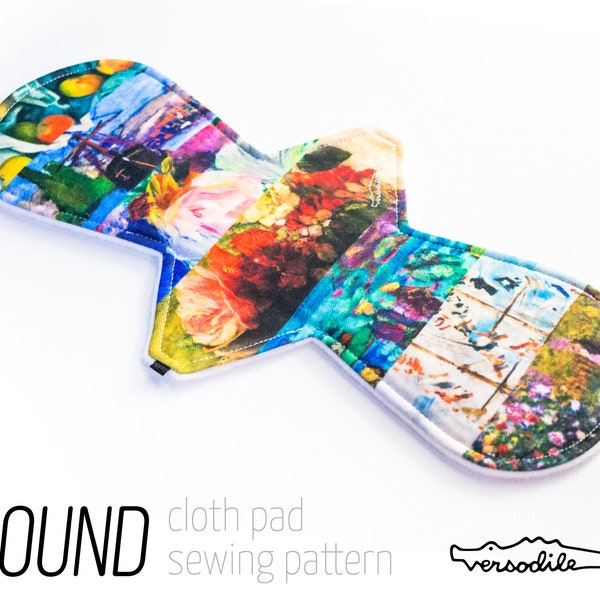 ROUND Cloth Pad Sewing Patterns | 12 lengths Full Bundle | 2.5" Snapped Width