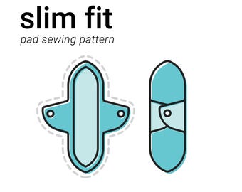 GOTH Straight | Cloth Pad Pattern |  2.5" Snapped Width | Mix & Match Sewing Patterns