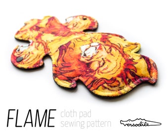 FLAME | 3 Length Bundle | Cloth Pad Sewing Patterns | 2.5" Snapped Width | Mix & Match