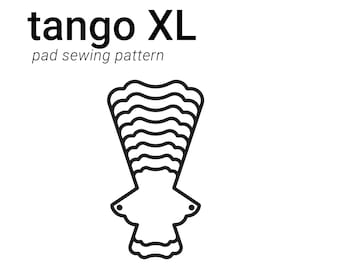 3" Tango XL | Cloth Pad Pattern | 6" 8" 10" 12" 14" 16" 18" 20" | DIY Cloth Menstrual Pads