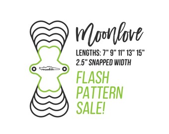 2.5" MoonLOVE | Cloth Pad Pattern | 5 lengths | DIY Cloth Menstrual Pads