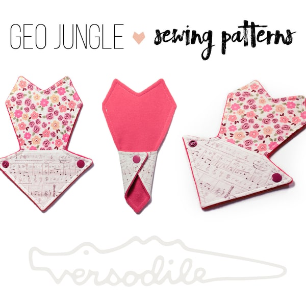 Cloth Pad Sewing Pattern | 7" Thong Liner | Geo Jungle Collection