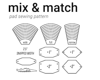 2.5" Radial Cloth Pad Pattern | 3 flare angles for better fit | Mix & Match Parts
