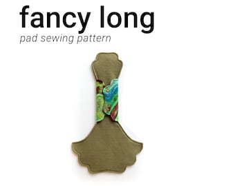 Cloth Pad Sewing Pattern with full coverage | 25in long | 4in snapped width