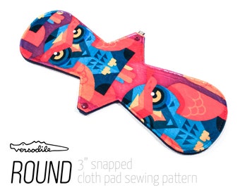 3" ROUND Cloth Pad Sewing Patterns | 12 lengths Full Bundle | Interchangeable PDF