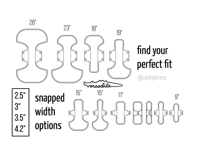 EPIC Overnight Cloth Pad Sewing Pattern 9 to 26 Long 2.5 to 4.2 Snapped Width image 4