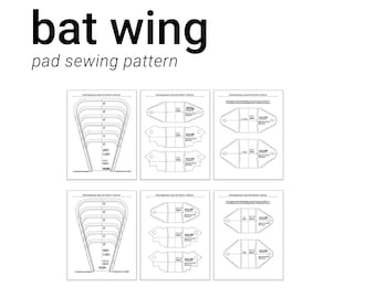 Bat Wing | Cloth Pad Sewing Patterns | 7" - 21" long | 2.25" to 3" Snapped Width