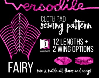 3" FAIRY | Cloth Pad Sewing Patterns | 12 longueurs Full Bundle | Mix & Match