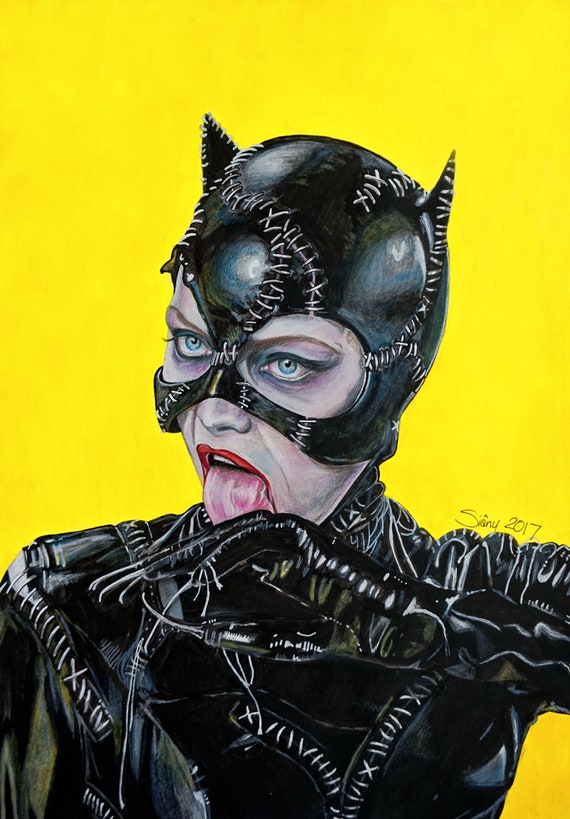 CAT WOMAN CALLING BATMAN PRINT ART POSTER PICTURE A3 SIZE GZ1469 