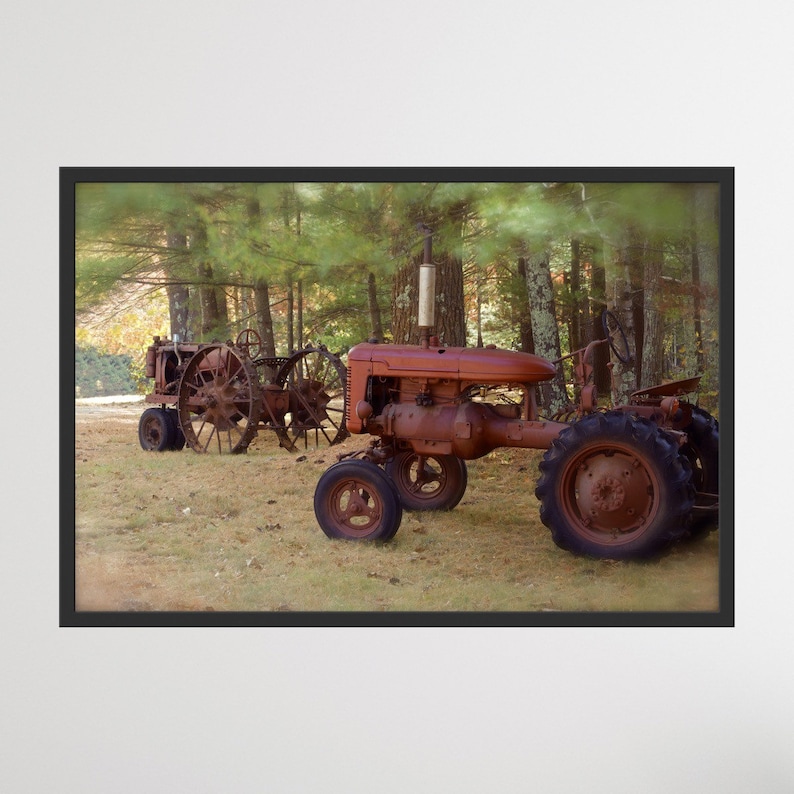 Country Art, Foster, Rhode Island, Vintage, Tractors, Autumn Photography, Farm, New England Photograph, Country Home Decor, Fall Decor, RI image 7