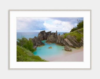 Bermuda Print, Horseshoe Bay Beach, Bermuda, Pink Sand Beach, Tropical Photography, Coastal Photography, Coastal Home Decor, Beach Artwork