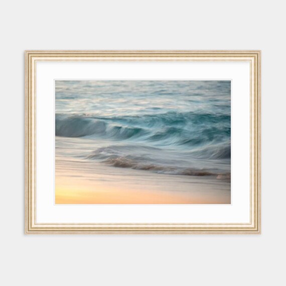 Ocean Art, Coastal Artwork, Turks and Caicos, Caribbean, Beach Art, Canvas Wall Art, Waves, Sunset Wall Art