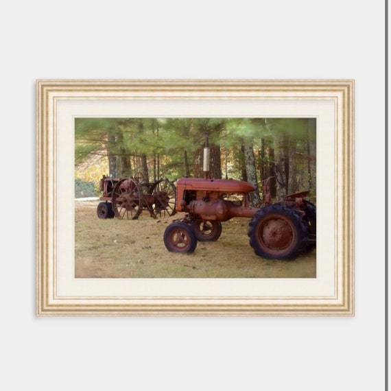 Framed Art, Farm, Tractor, Foster, Rhode Island, Rhode Island Art, Fall Home Decor, Country Art, Autumn, New England, Artwork, Fall, Foliage