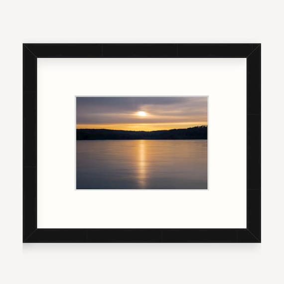 Gift Boxed, Framed Art, Lake Winnipesaukee, Meredith, New Hampshire, Framed Print, Lake Winnipesaukee Gift, Art, Gift, Lake House Decor, Ice