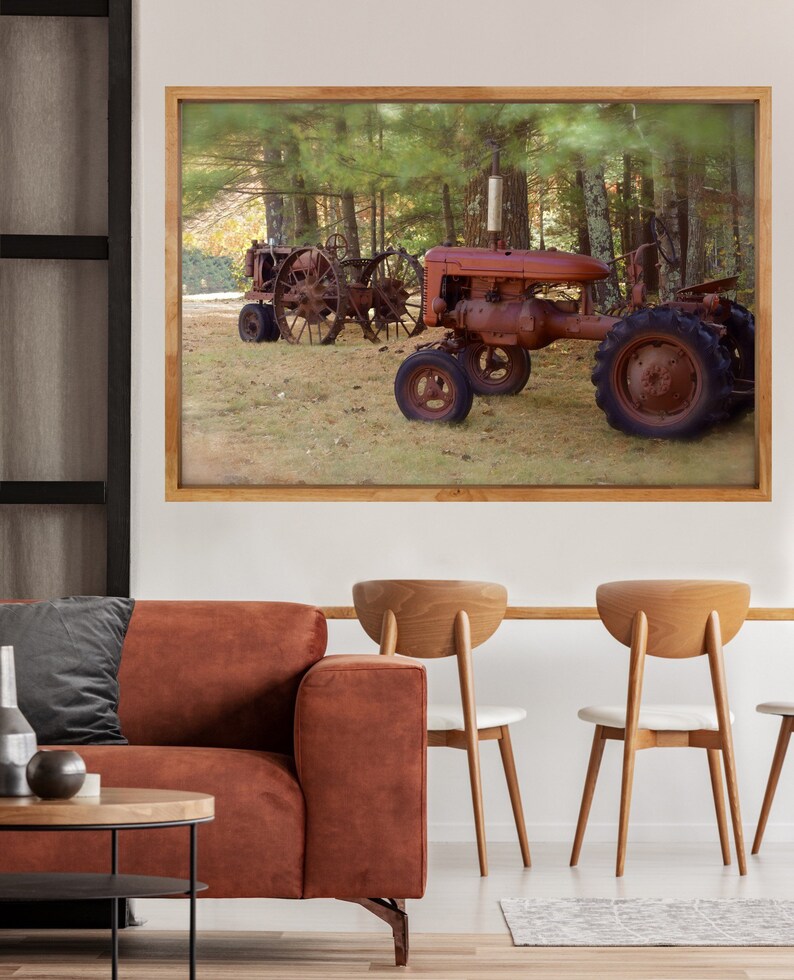 Country Art, Foster, Rhode Island, Vintage, Tractors, Autumn Photography, Farm, New England Photograph, Country Home Decor, Fall Decor, RI image 6