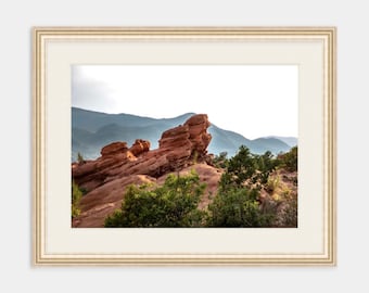 Garden of the Gods ~ Colorado Springs, Colorado, Rocky Mountains, Hiking, Nature, Decor, Sunset, Photograph, Wall Art